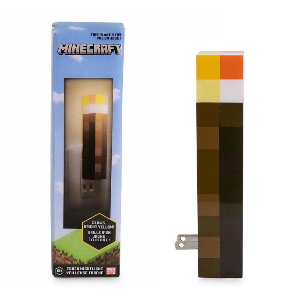 Minecraft Multi Brown Stone Torch Night Light 6 H